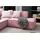 KAWOLA Sofa SAMU Ecksofa Stoff rosa Recamiere links