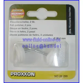 PROXXON Filzpolierscheibe Ø 22 mm 2 Stück