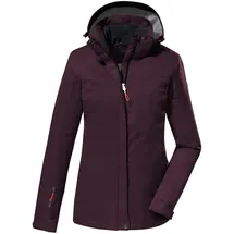 KILLTEC Damen Funktionsjacke/Outdoorjacke mit abzippbarer Kapuze KOS 133 WMN JCKT, weintraube, 46