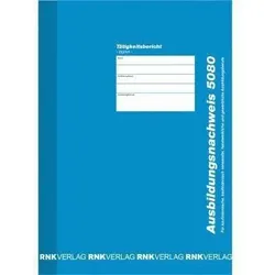 Rnk Verlag RNK Ausbildungsnachweis 5080 DIN A4 28Bl. tägliche Eintragung
