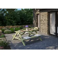 Tetzner & Jentzsch Picknicktisch rechteckig 180 cm x 75 cm x 170 cm kdi Grün