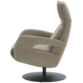 Hukla Relaxsessel Nick Mikrofaser 76 x 107 x 86 cm Beige mit Relax-Funktion