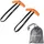 HMS Einhandgriff UWC22 Dynamische Einhandgriffe für Trainings Set, ergonomische Banana-Form, für Kabelzug & Freihantel, leicht & robust orange