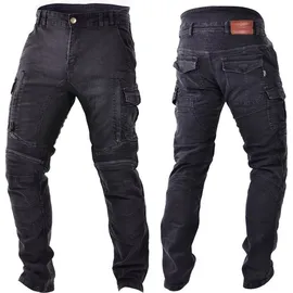 Trilobite Acid Scrambler Doublelayer Motorrad Jeans, schwarz, 34/32