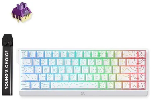 Ace 68 TTC Dragon Lord Hall Effect - Gaming Tastaturen - ohne Numpad - Englisch (US) - Weiss