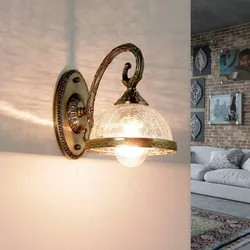 Licht-Erlebnisse Wandlampe Metall Glas Jugendstil elegant CHARLES