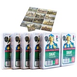 3X Skat Kartenspiele + GRATIS 1x BILDMAGNET! Deutsches Blatt Karten Spiel für Bridge Canasta Poker Romme Kartendeck Altenburger Spielkarten Skatkarten Skatblatt Kartenspiel