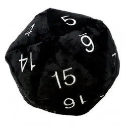 XXL Plüsch-D20 (verschiedene Farben) - Black