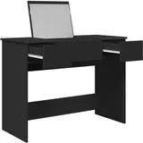 vidaXL Schminktisch mit Spiegel Schwarz 100x45x76 cm