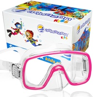 aquazon Fun wasserdichte Junior Kinder Schnorchelbrille, Taucherbrille, Schwimmbrille, Tauchmaske, von 3-7 Jahren, sehr robust, hoher Komfort, Farbe:pink Junior