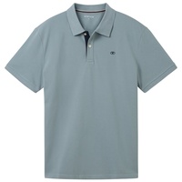 TOM TAILOR Herren Basic Poloshirt, mit Logo-Stitching, Hellgruen, XL