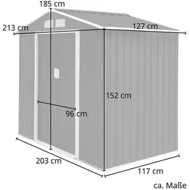 HATTORO Metallgerätehaus 2,03 x 1,17 m grau