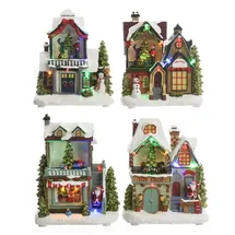 Lumineo Weihnachtshaus 14 x 9 x 20 cm