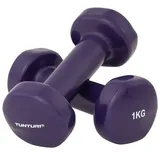 Tunturi Kurzhanteln Vinyl - 0.5 bis 5 kg - 1 kg violett