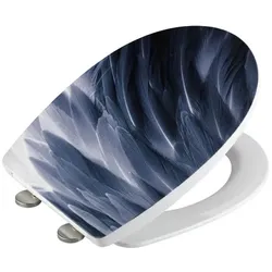 WENKO WC-Sitz »Relief«, Breite: 365 mm, oval, Thermoplast - bunt