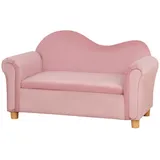 Homcom Kindersofa mit Stauraum 84 x 41,5 x 48,5 cm Kunststoff rosa