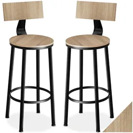 Tectake Barhocker Poole 54 x 101,5 x 54 cm Eiche Sonoma