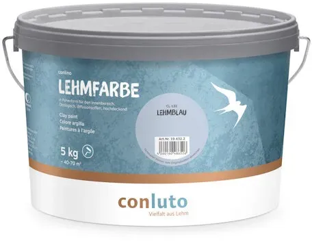 conluto Lehmfarbe Lehmblau - 5 kg Eimer