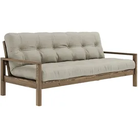 Karup DESIGN Schlafsofa "KNOB", mit Futonmatratze verschiedene Farben, FSC-zertifiziert, Kiefer braun