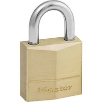 Master Lock 120EURD Klein Schlüssel-Vorhängeschloss aus Massivmessing, Gold, 3,4 x 2 x 1 cm