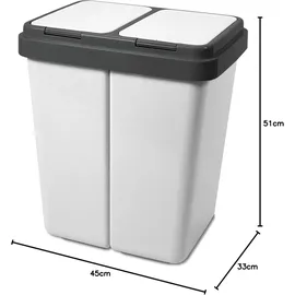Gardissimo Duo Bin 25 l Granit