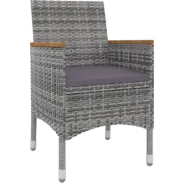 vidaXL Garten-Essgruppe 9-tlg. Grau