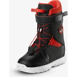 Snowboard Boots Kinder Schnellschnürsystem - Indy 100 S schwarz|farblos|rot 36