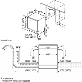 Siemens iQ300 SN63EX22CE Einbau-Geschirrspüler (vollintegrierbar, 598 mm breit)