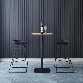 Möbel Kraft Barhocker 4er-Set 42 x 82 cm Schwarz