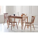 aea Esszimmer Set Garnitur braun Tisch 4x Stühle), Design Modern Möbel Luxus Esstisch
