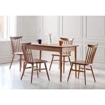 aea Esszimmer Set Garnitur braun Tisch 4x Stühle), Design Modern Möbel Luxus Esstisch