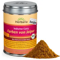 Herbaria Farben von Jaipur bio 80g M-Dose – Bio-Currypulver - indischer Curry - fertige Bio-Curry Gewürzmischung für indische Gerichte - mit erlesenen Zutaten - in nachhaltiger Aromaschutz-Dose