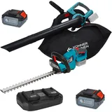 Könner & Söhnen Akku Gartengeräte Set inkl. 2 x 4,0 Ah