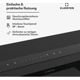 Klarstein Royal Flush Eco Dunstabzugshaube 120 cm Schwarz