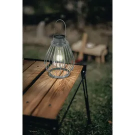 NÄVE Solarleuchte silber 30,5 cm inkl. Schiebeschalter warmweiß