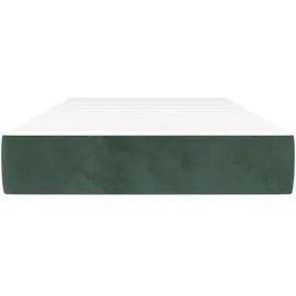vidaXL Taschenfederkernmatratze Dunkelgrün 100x200x20 cm Samt