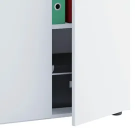 VCM Lona Aktenschrank 70 x 40 x 74 cm weiß