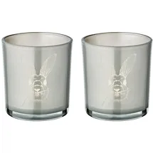 Edzard Windlicht Hase Glas Grau