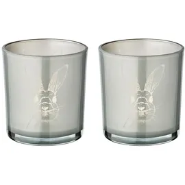 Edzard Windlicht Hase Glas Grau