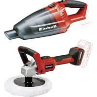 Einhell Power X-Change TE-VC 18 Li + CE-CP 18/180 Akku-Handstaubsauger inkl. Akku-Poliermaschine, oh