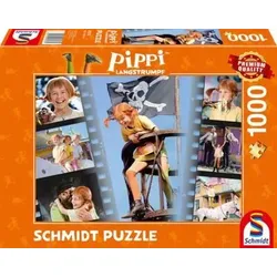 SCHMIDT SPIELE 57573 Erwachsenenpuzzle 1000 Teile Pippi Langstrumpf - Sei frech und wild und wunderbar