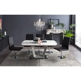 SalesFever Devin 160/200 x 76 x 90 cm weiß/silber