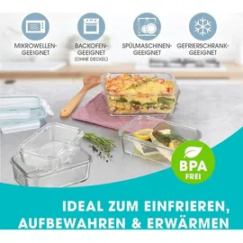 GOURMETmaxx Klick-it Frischhaltedose grün 1,05 l 4-teiliges Set