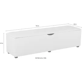 Home Affaire Truhenbank Knobbed Weiß 160 x 42 x 40 cm