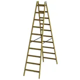 PROTEC.class PHSPSL10 Holz-Sprossen-Stehleiter, 2x10