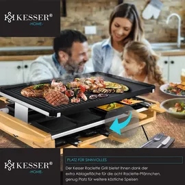 Kesser Raclette-Grill mit Naturgrillstein 8 Personen schwarz