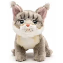 Uni-Toys Maine-Coon-Katze sitzend 18 cm Grau