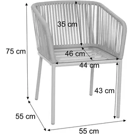 MCW MCW-N41 Gartenstuhl 2er-Set 0 x 0 x 0 cm anthrazit
