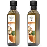 2x500 ml Kürbiskernöl Health Seed® - Ungefiltert Kaltgepresst Glasflasche