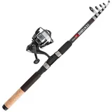 Jenzi Forelle Aal Angelset Combo Tele Centurio 2,10m 20-50 G + Valerio Rolle 2605 025